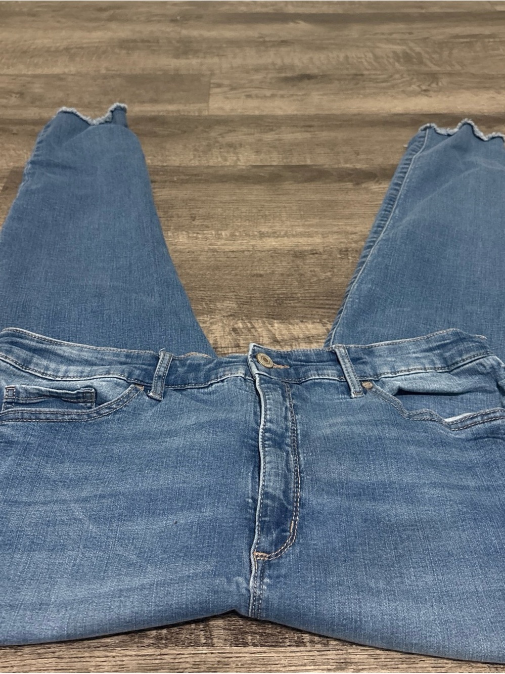 sofia by sofia vergara Light Blue Distressed Hem Jeans
